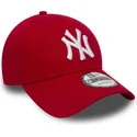 new-era-curved-brim-9forty-essential-new-york-yankees-mlb-red-adjustable-cap