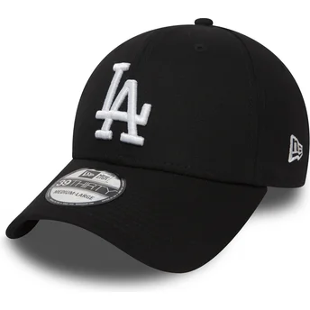 Czarna dopasowana czapka z zakrzywionym daszkiem 39THIRTY Essential Los Angeles Dodgers MLB New Era