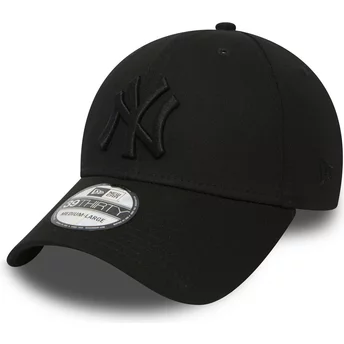 Casquette courbée noire ajustée avec logo noir 39THIRTY Classic New York Yankees MLB New Era