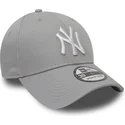 cappellino-grigio-curvo-39thirty-classic-regolabile-dei-new-york-yankees-mlb-di-new-era