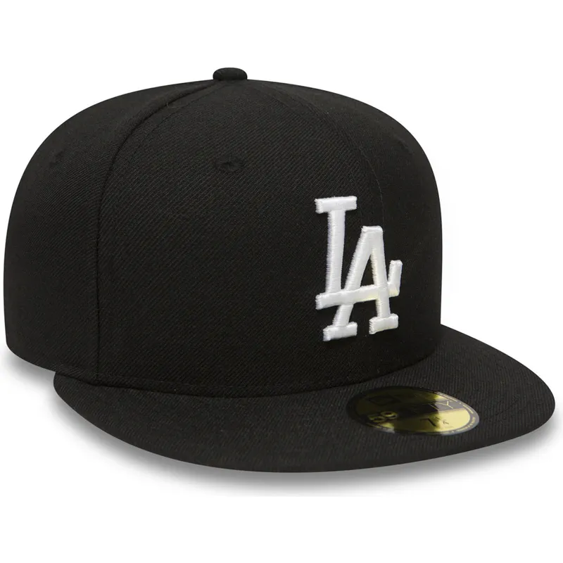 svart-platt-keps-justerad-59fifty-essential-fran-los-angeles-dodgers-mlb-av-new-era