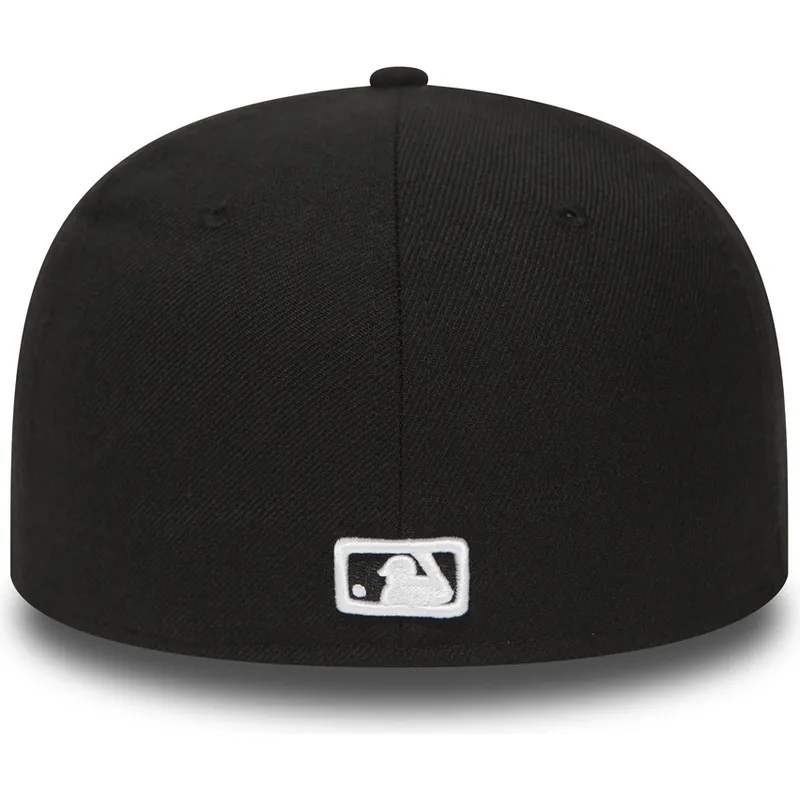cappello-piatto-nero-aderente-59fifty-essential-dei-los-angeles-dodgers-mlb-di-new-era