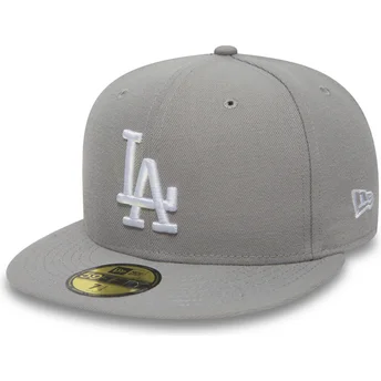 Cappello piatto grigio chiuso 59FIFTY Essential dei Los Angeles Dodgers MLB di New Era