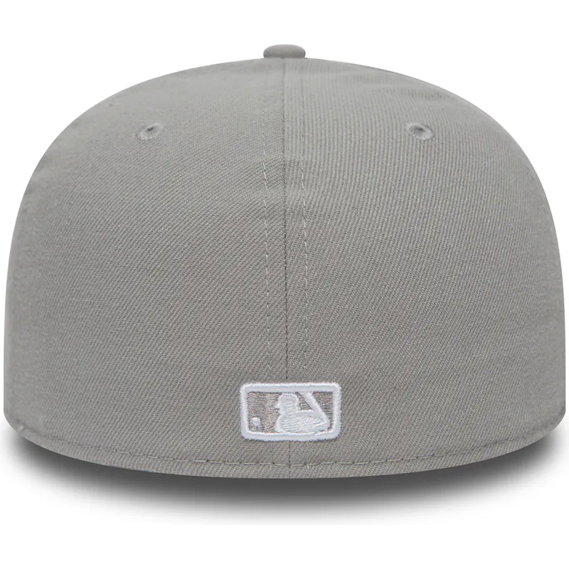 graue-anliegende-59fifty-essential-flat-cap-der-los-angeles-dodgers-mlb-von-new-era