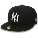 new-era-flat-brim-59fifty-essential-new-york-yankees-mlb-black-fitted-cap