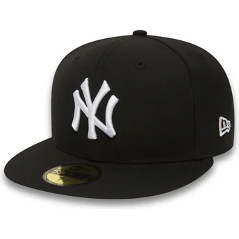 New Era Flat Brim 59FIFTY Essential New York Yankees MLB Black Fitted Cap