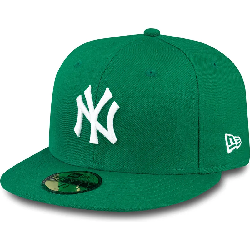 mutzen-flach-grun-angepasst-59fifty-essential-der-new-york-yankees-mlb-von-new-era