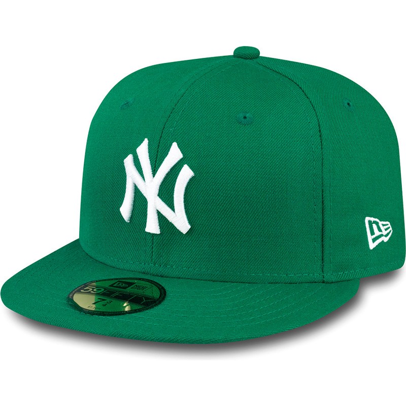 new-era-flat-brim-59fifty-essential-new-york-yankees-mlb-fitted-cap-grun
