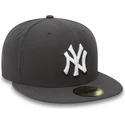 new-era-flat-brim-59fifty-essential-new-york-yankees-mlb-stone-grey-fitted-cap