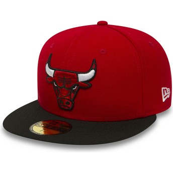 Casquette plate rouge ajustée 59FIFTY Essential Chicago Bulls NBA New Era