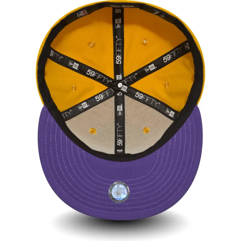 cappello-piatto-giallo-regolabile-59fifty-essential-dei-los-angeles-lakers-nba-di-new-era