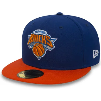 new-era-flat-brim-59fifty-essential-new-york-knicks-nba-blue-fitted-cap