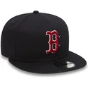 new-era-flat-brim-9fifty-essential-boston-red-sox-mlb-navy-blue-snapback-cap