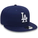 new-era-flat-brim-9fifty-essential-los-angeles-dodgers-mlb-blue-snapback-cap