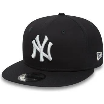 new-era-mlb-new-york-yankees-9fifty-essential-verstellbare-dunkelblaue-flat-brim-kappe