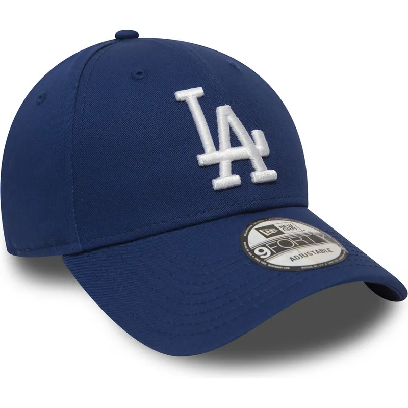blaue-verstellbare-curved-cap-9forty-essential-der-los-angeles-dodgers-mlb-von-new-era