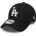 new-era-curved-brim-9forty-essential-los-angeles-dodgers-mlb-black-adjustable-cap