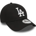 new-era-curved-brim-9forty-essential-los-angeles-dodgers-mlb-black-adjustable-cap