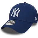 new-era-curved-brim-9forty-essential-new-york-yankees-mlb-blue-adjustable-cap