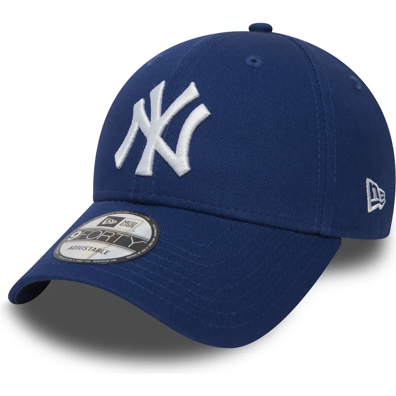 blaue-verstellbare-curved-cap-9forty-essential-der-new-york-yankees-mlb-von-new-era