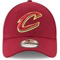czerwona-zakrzywiona-regulowana-czapka-9forty-the-league-cleveland-cavaliers-nba-od-new-era