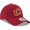 czerwona-zakrzywiona-regulowana-czapka-9forty-the-league-cleveland-cavaliers-nba-od-new-era