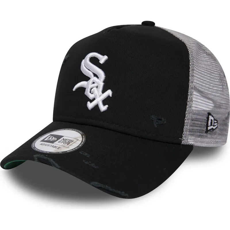 mutzen-gebogen-schwarz-snapback-distressed-a-frame-der-chicago-white-sox-mlb-von-new-era