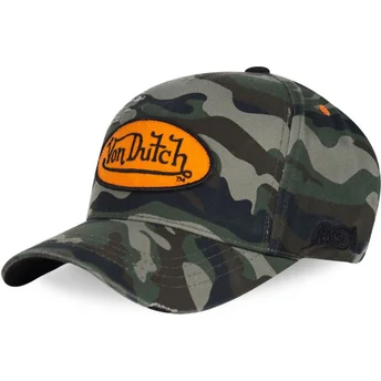 Von Dutch Curved Brim CAMOU02 Camouflage Adjustable Cap