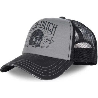 Von Dutch Curved Brim CREW1 Grey and Black Adjustable Cap