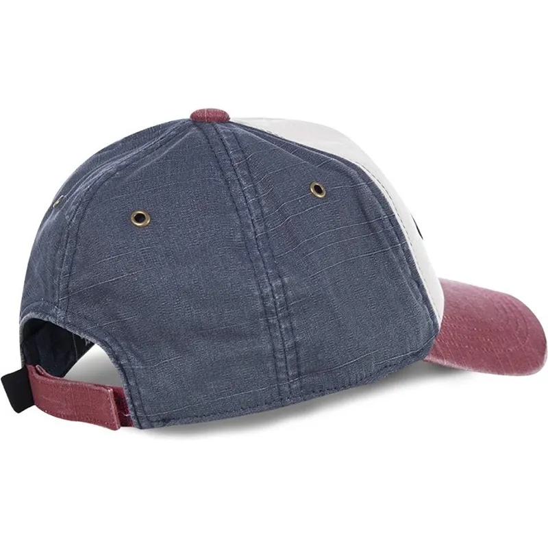 weisse-blaue-und-rote-verstellbare-curved-cap-jackbwr-von-von-dutch
