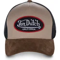 von-dutch-suede-beige-trucker-hat