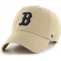 mutzen-gebogen-beige-verstellbares-band-negro-der-boston-red-sox-mlb-von-47-brand