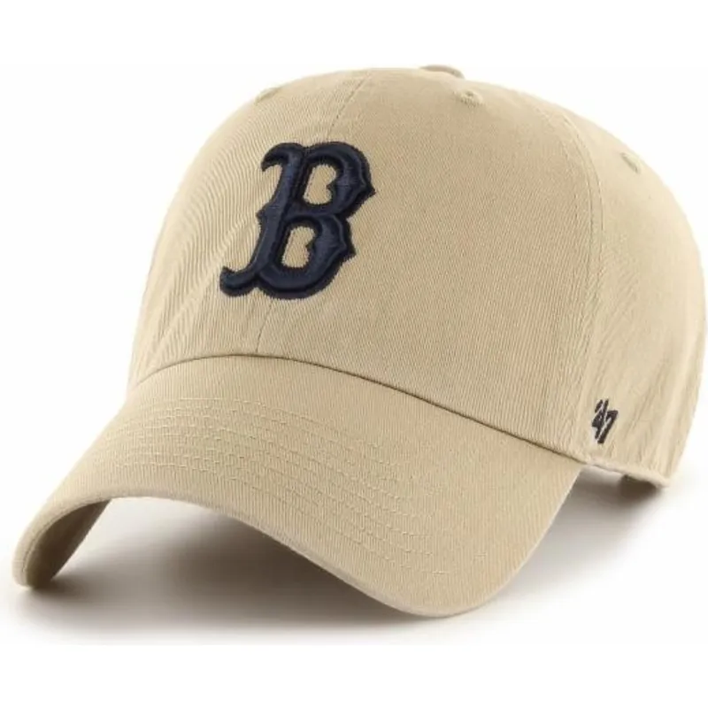 mutzen-gebogen-beige-verstellbares-band-negro-der-boston-red-sox-mlb-von-47-brand