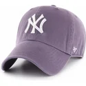 47-brand-curved-brim-new-york-yankees-mlb-clean-up-purple-cap