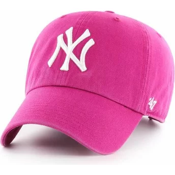 Casquette courbée rose orchidée New York Yankees MLB Clean Up 47 Brand