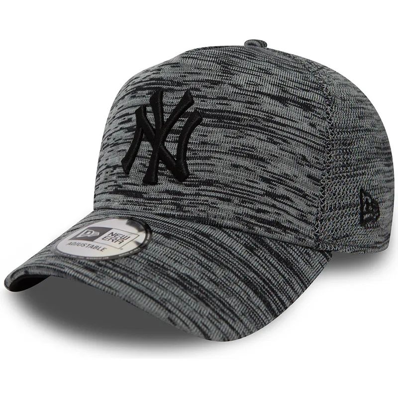 mutzen-gebogen-grau-snapback-a-frame-jaspeado-der-new-york-yankees-mlb-von-new-era