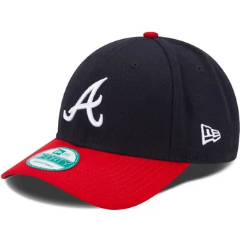 new-era-curved-brim-9forty-the-league-atlanta-braves-mlb-navy-blue-and-red-adjustable-cap