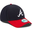 new-era-curved-brim-9forty-the-league-atlanta-braves-mlb-navy-blue-and-red-adjustable-cap