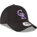 new-era-curved-brim-9forty-the-league-colorado-rockies-mlb-black-adjustable-cap