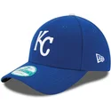 new-era-curved-brim-9forty-the-league-kansas-city-royals-mlb-blue-adjustable-cap