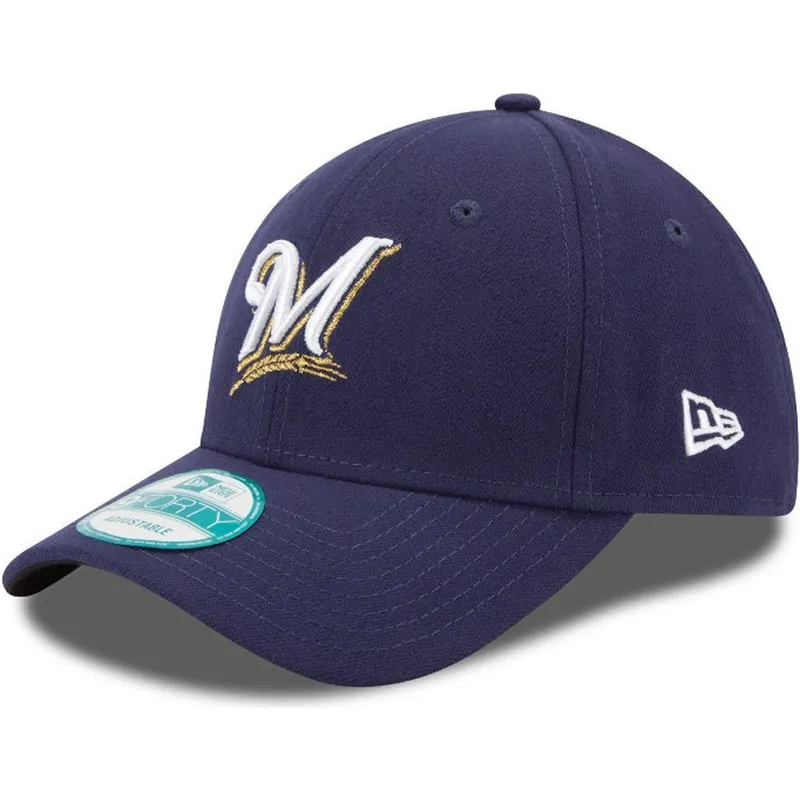 mutzen-gebogen-marineblau-verstellbares-band-9forty-the-league-der-milwaukee-brewers-mlb-von-new-era mutzen-gebogen-marineblau-verstellbares-band-9forty-the-league-der-milwaukee-brewers-mlb-von-new-era