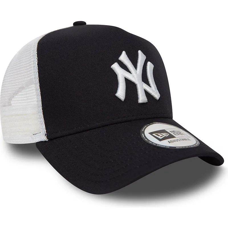 cappellino-trucker-blu-marino-clean-a-frame-2-di-new-york-yankees-mlb-di-new-era
