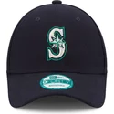 new-era-curved-brim-9forty-the-league-seattle-mariners-mlb-navy-blue-adjustable-cap