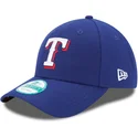 new-era-curved-brim-9forty-the-league-texas-rangers-mlb-blue-adjustable-cap