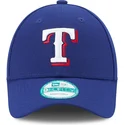 new-era-curved-brim-9forty-the-league-texas-rangers-mlb-blue-adjustable-cap