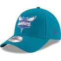 new-era-curved-brim-9forty-the-league-charlotte-hornets-nba-blue-adjustable-cap