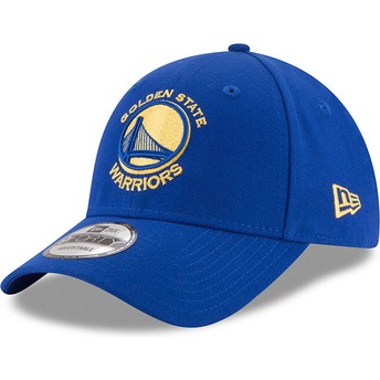 Casquette courbée bleue ajustable 9FORTY The League Golden State Warriors NBA New Era
