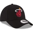 new-era-curved-brim-9forty-the-league-miami-heat-nba-black-adjustable-cap