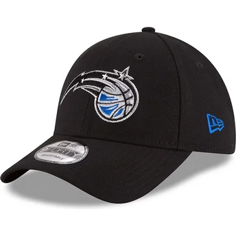 Schwarze verstellbare gebogene Kappe 9FORTY The League der Orlando Magic NBA von New Era