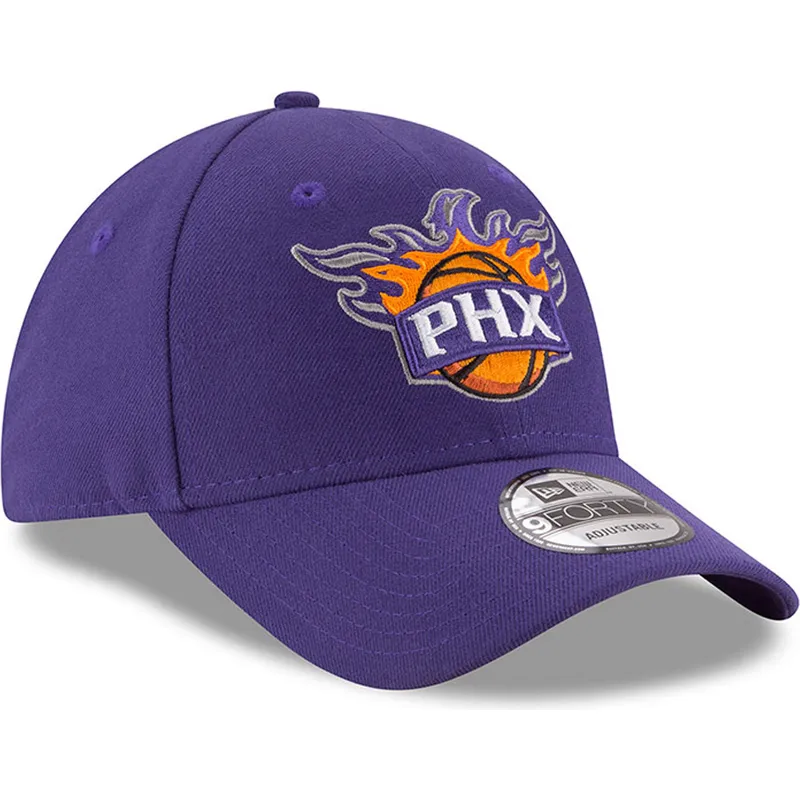 mutzen-gebogen-violett-verstellbares-band-9forty-the-league-der-phoenix-suns-nba-von-new-era